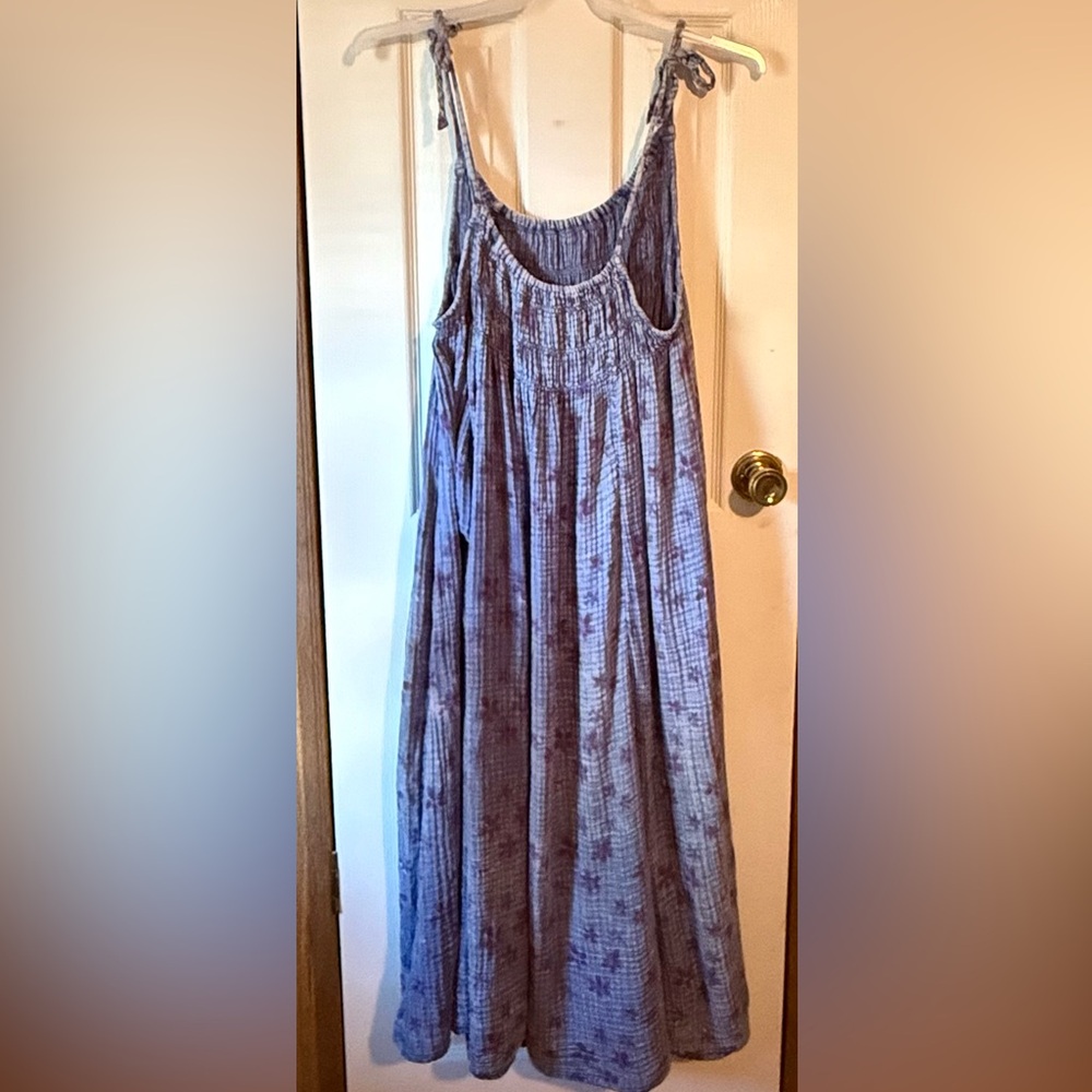 FREE PEOPLE  Lilac AZURE Boho Maxi/Midi Floral Dress - Picture 5 of 8
